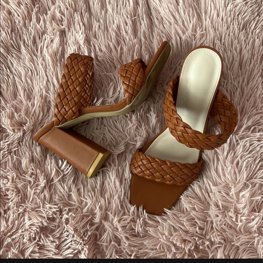 Braided Brown Heels
